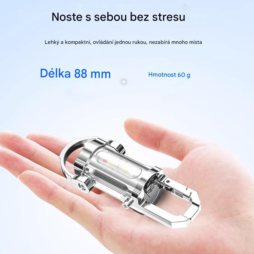 Miniaturowa latarka na klucze | 7 trybów · Duża moc · Niezbędna w sytuacjach awaryjnych