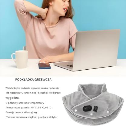 Podgrzewana poduszka masująca na ramiona i szyję 2025 – skutecznie łagodzi ból karku i ramion 🔥 Drugi egzemplarz za połowę ceny!