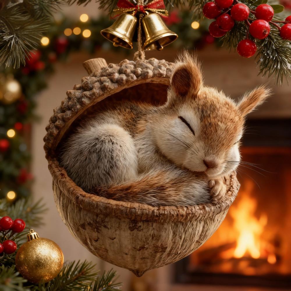 🎁❤️Leśne zwierzątka – ozdoby z żołędzi na przytulne leśne Święta