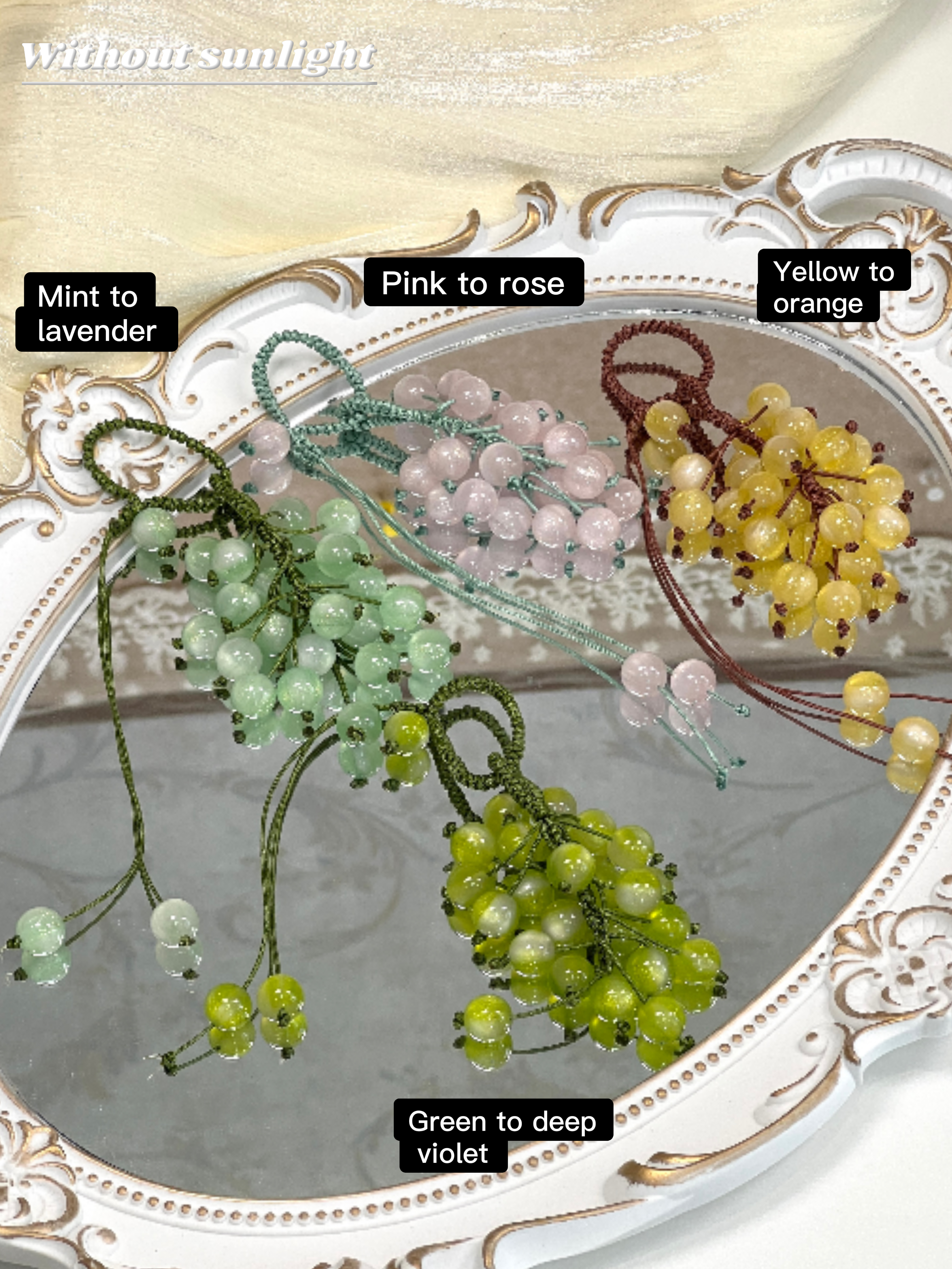 Aurora Grapes UV Color Changing Charm 10mm 