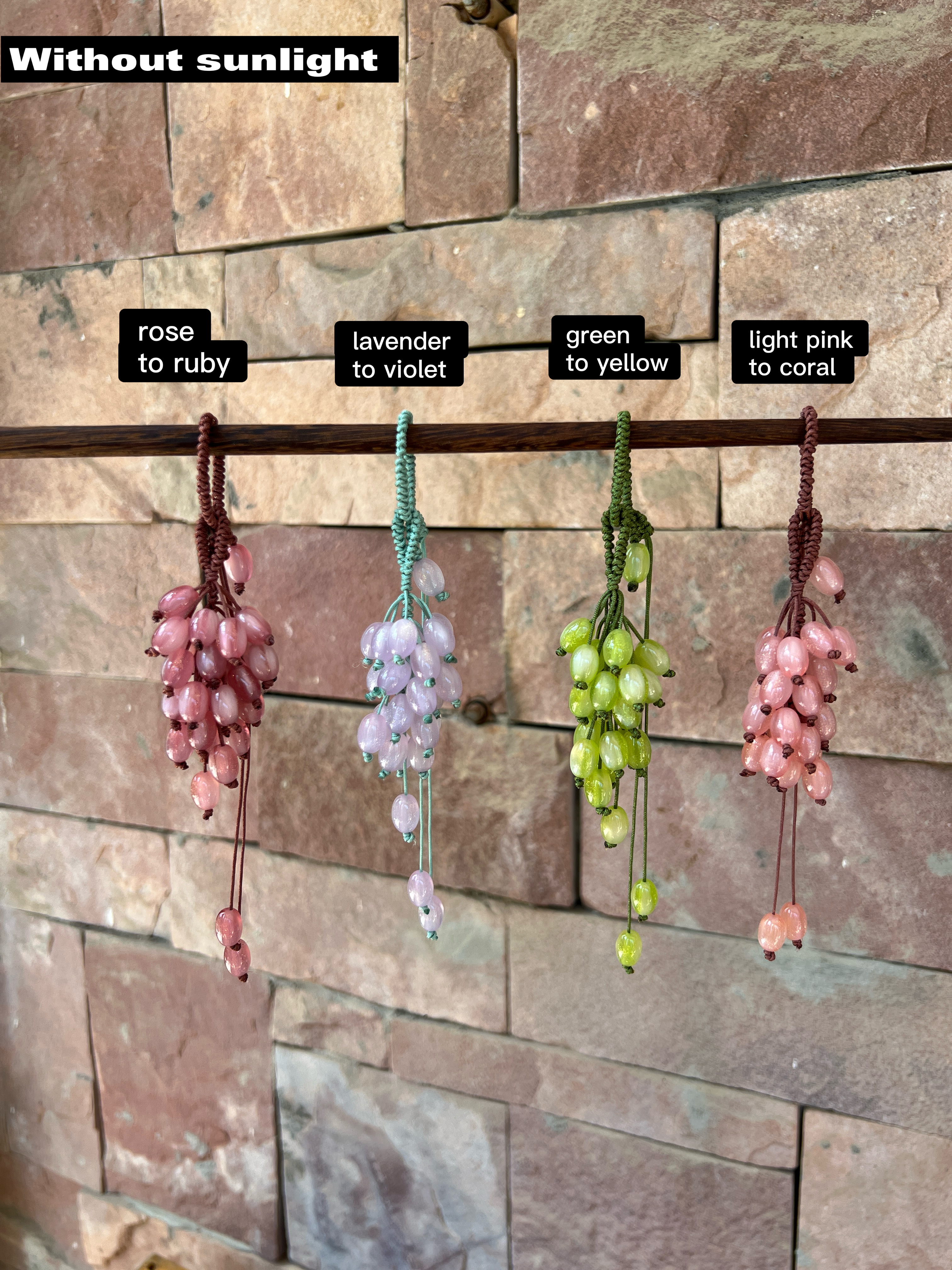 Aurora Seedless Grapes UV Color Changing Charm 