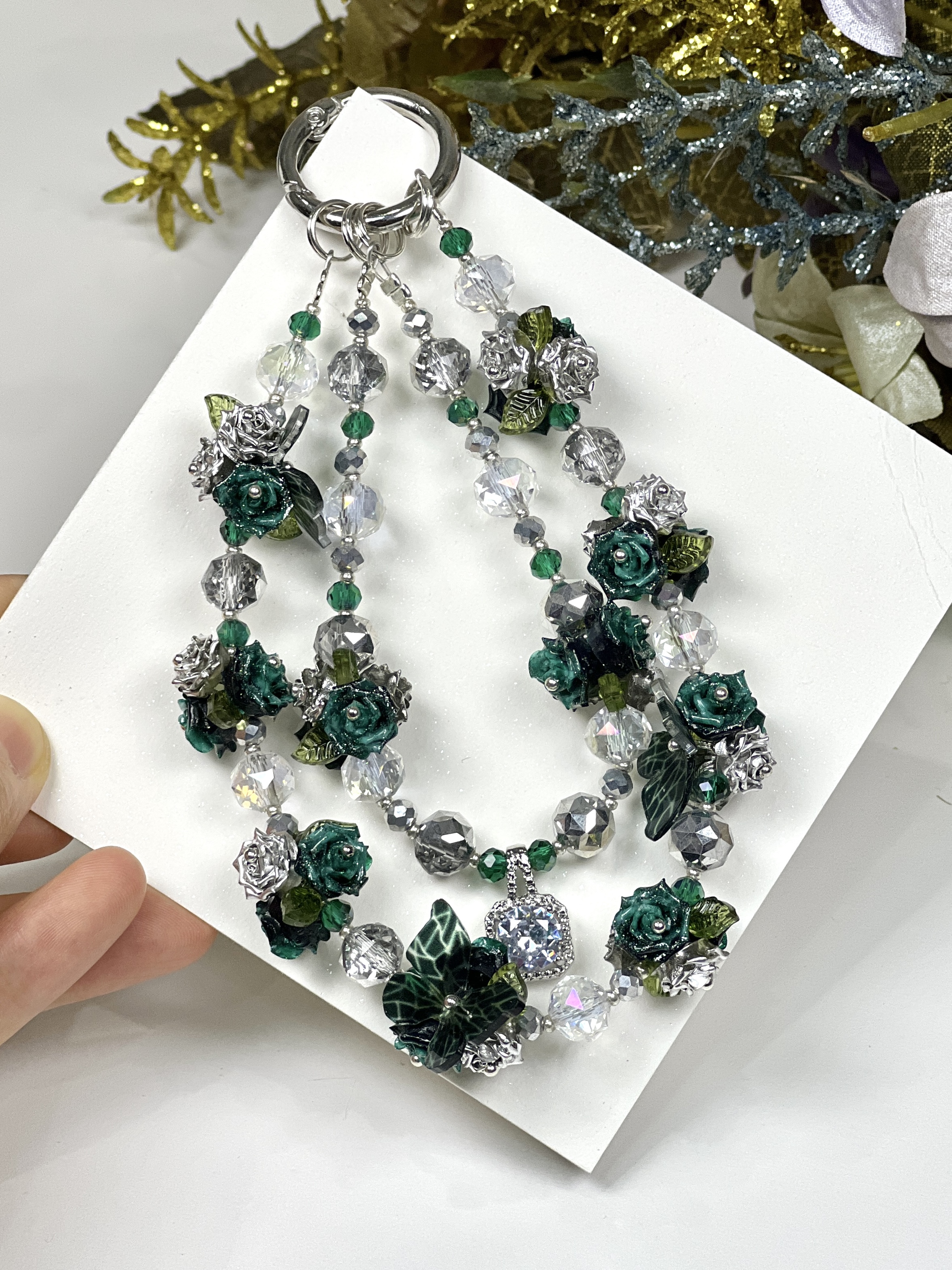 Emerald Dew phone strap/charm