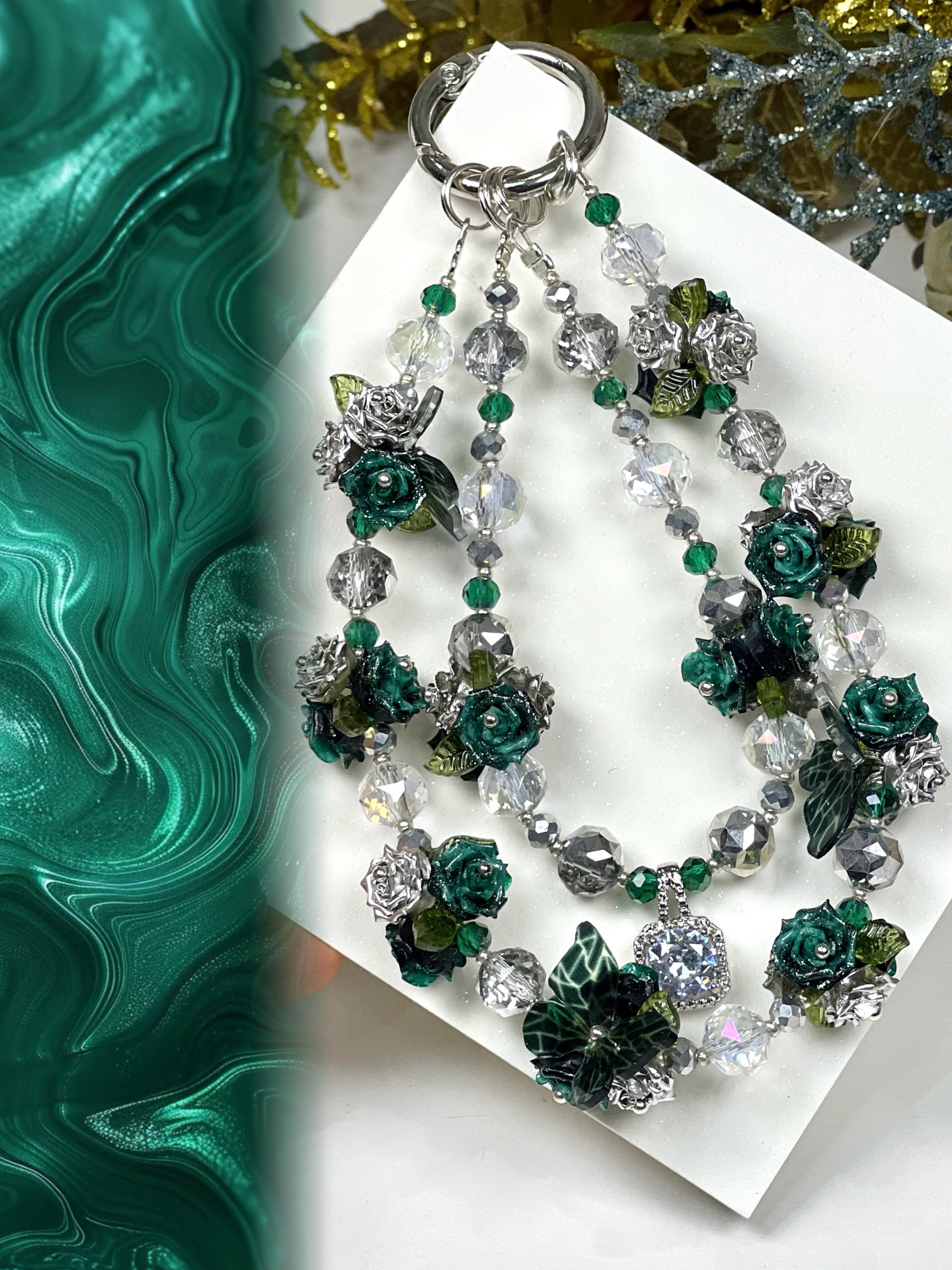 Emerald Dew phone strap/charm