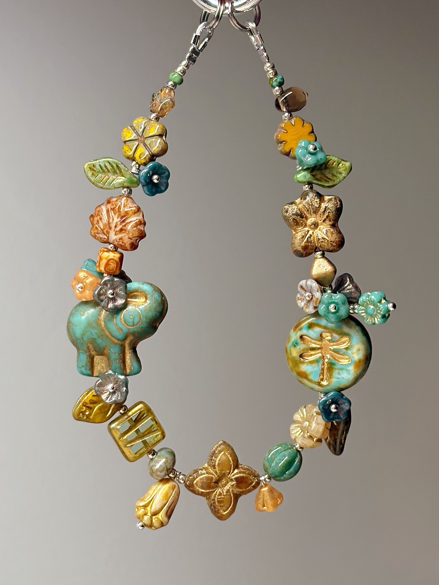 Cezch beaded phone strap/charm - one and only