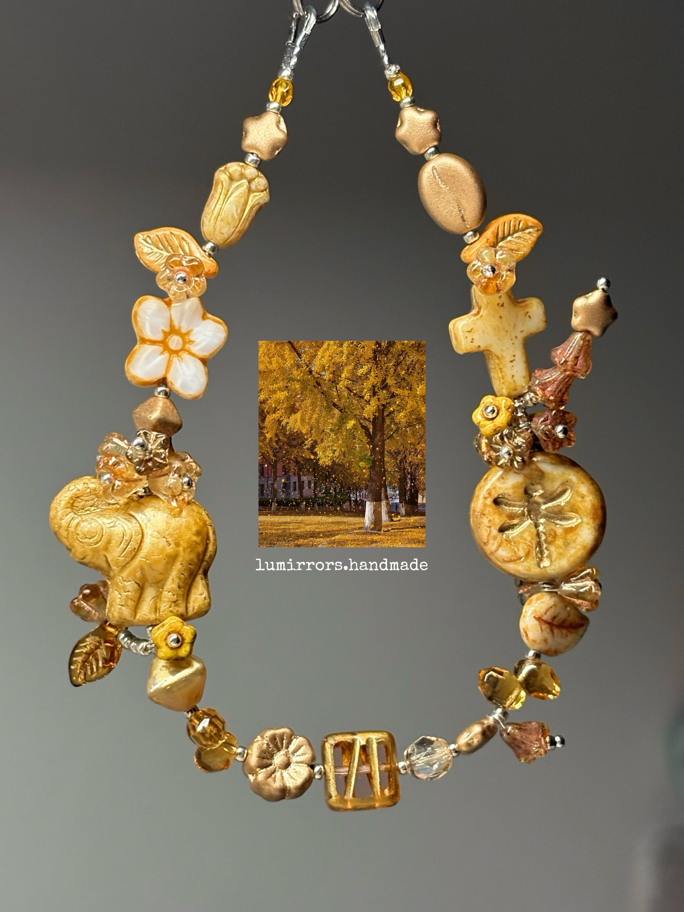 Cezch beaded phone strap/charm - one and only