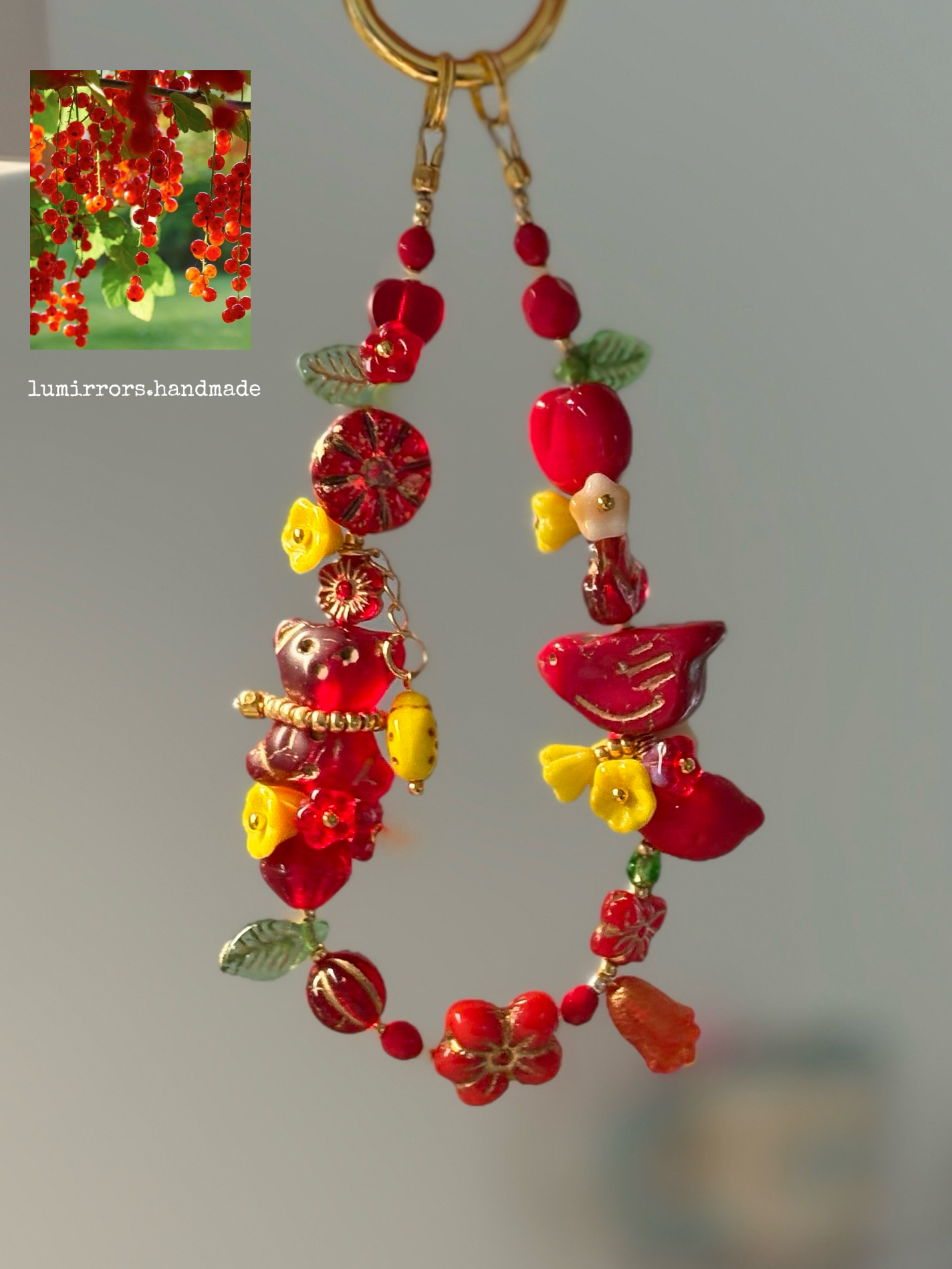 Cezch beaded phone strap/charm - one and only