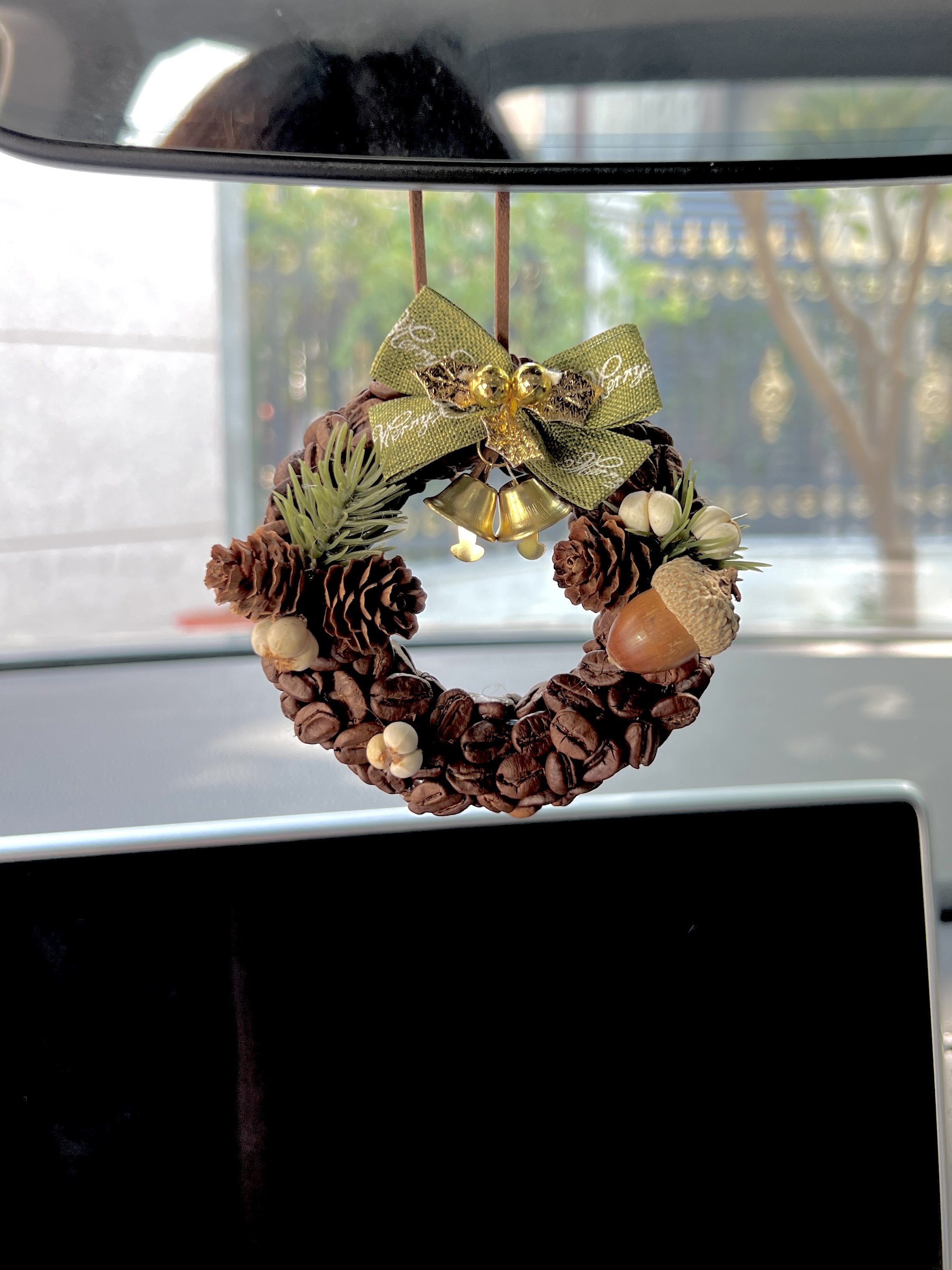 Aroma Ring coffee bean christmas car hanging car charm 