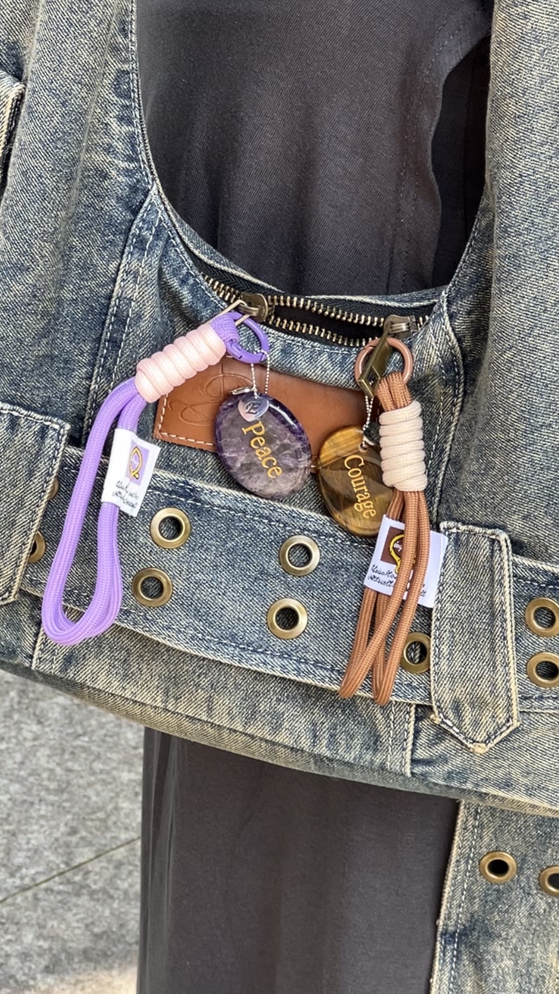 Personalized Palm Stone Energy Pendant, Initial&Zodiac