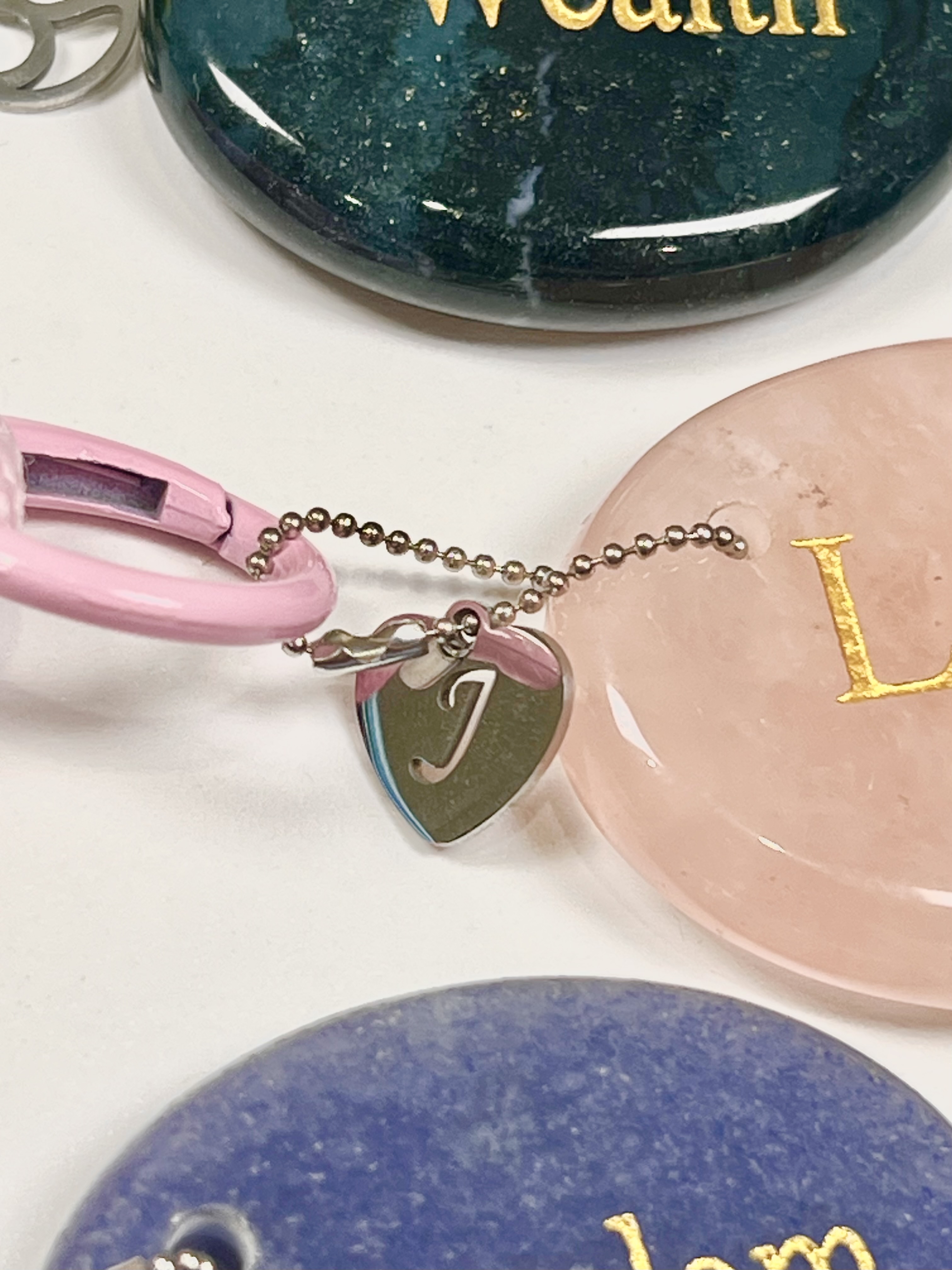 Personalized Palm Stone Energy Pendant, Initial&Zodiac