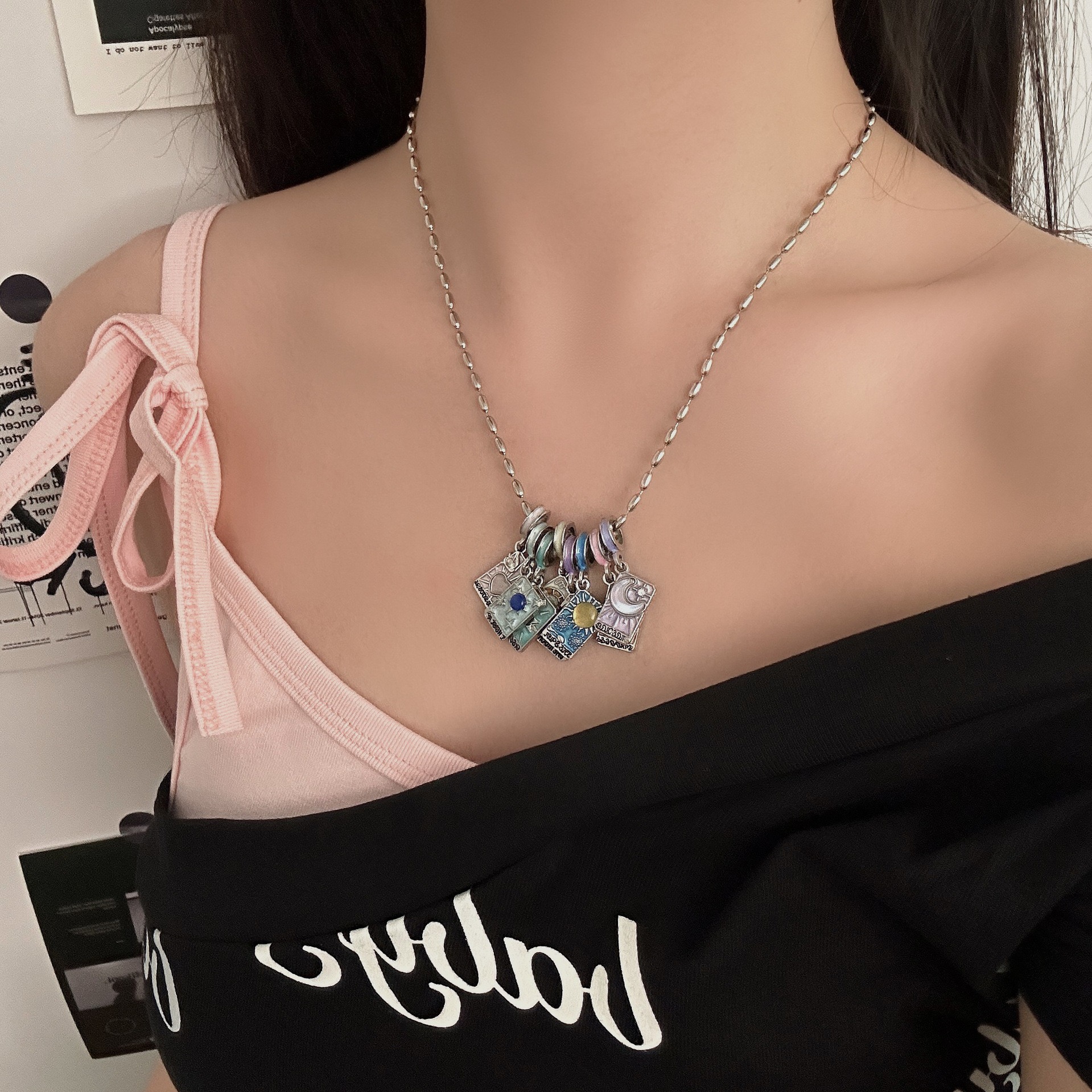 Interchangeable Tarot Card Necklace