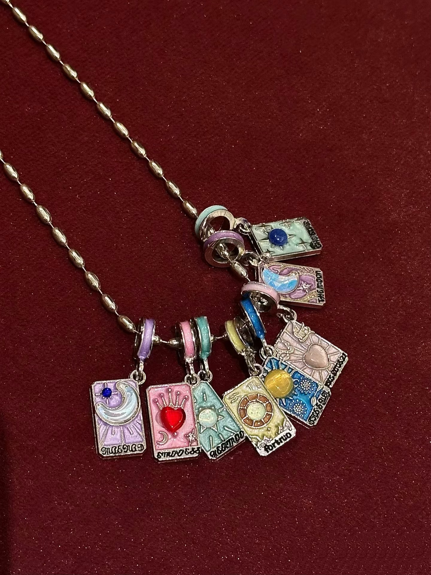 Interchangeable Tarot Card Necklace