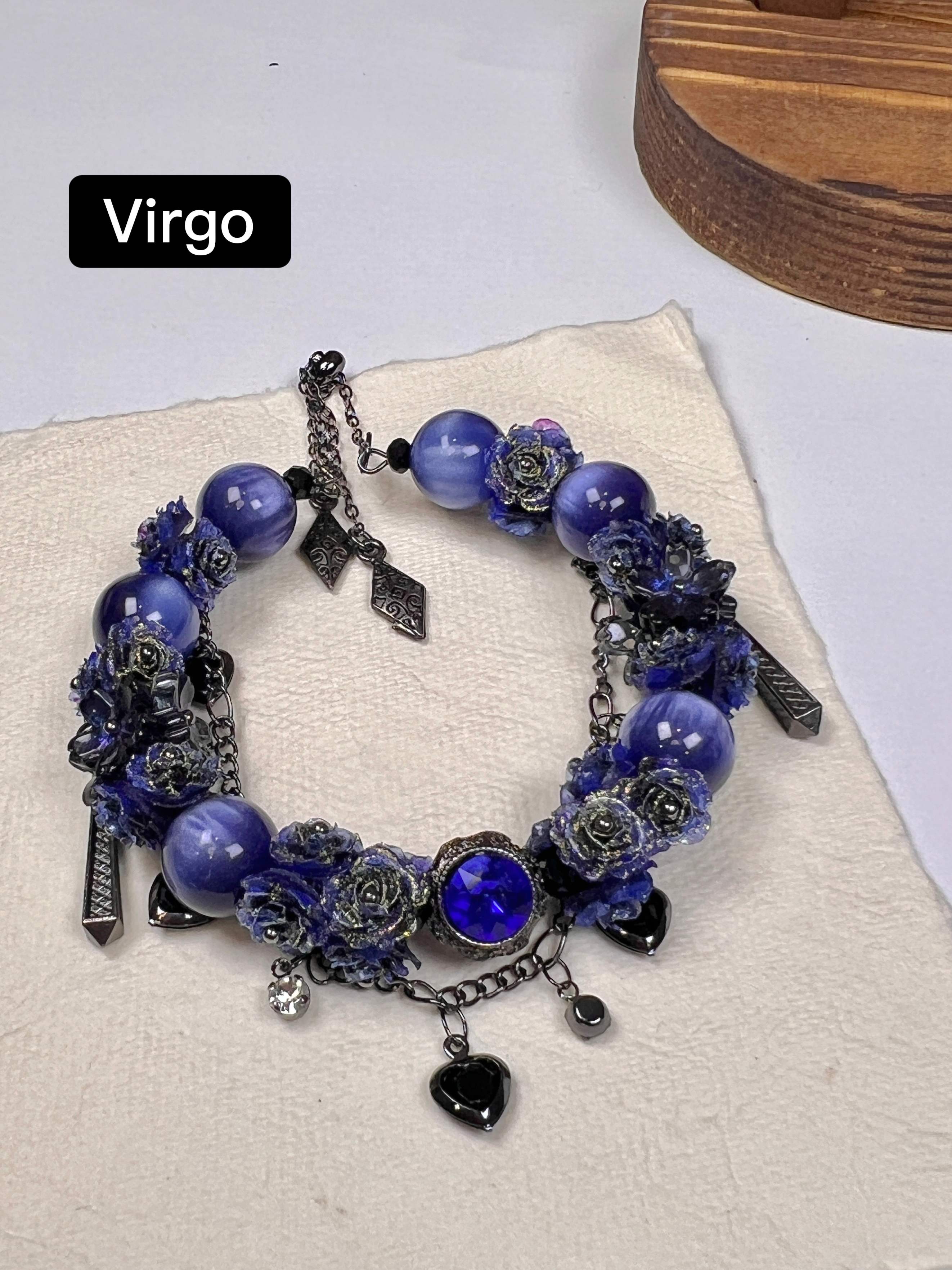 Birthstone Zodiac Adjustable Bracelet