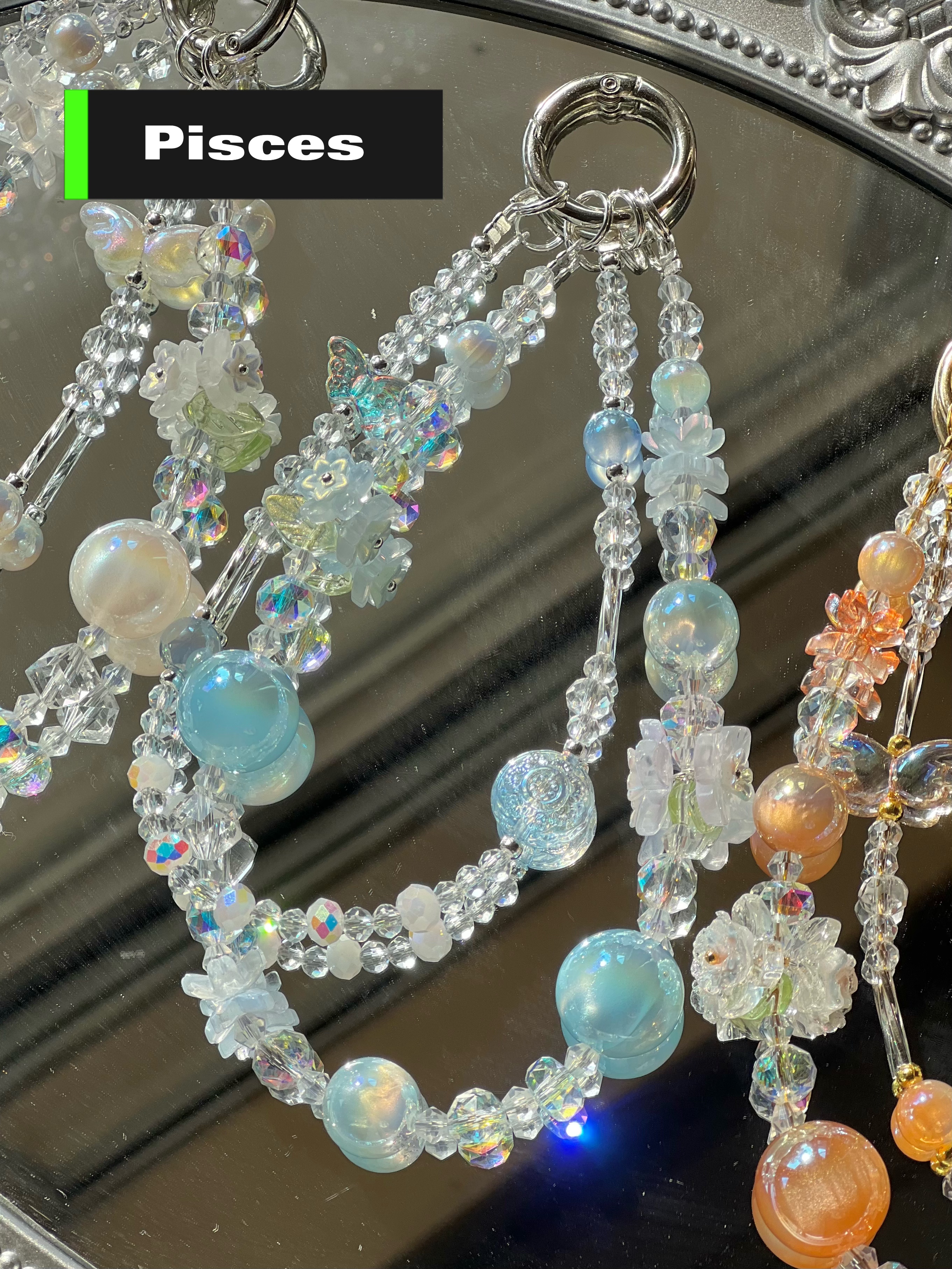 The Starway Zodiac Birthstone Bead Charms phone strap bag charm 