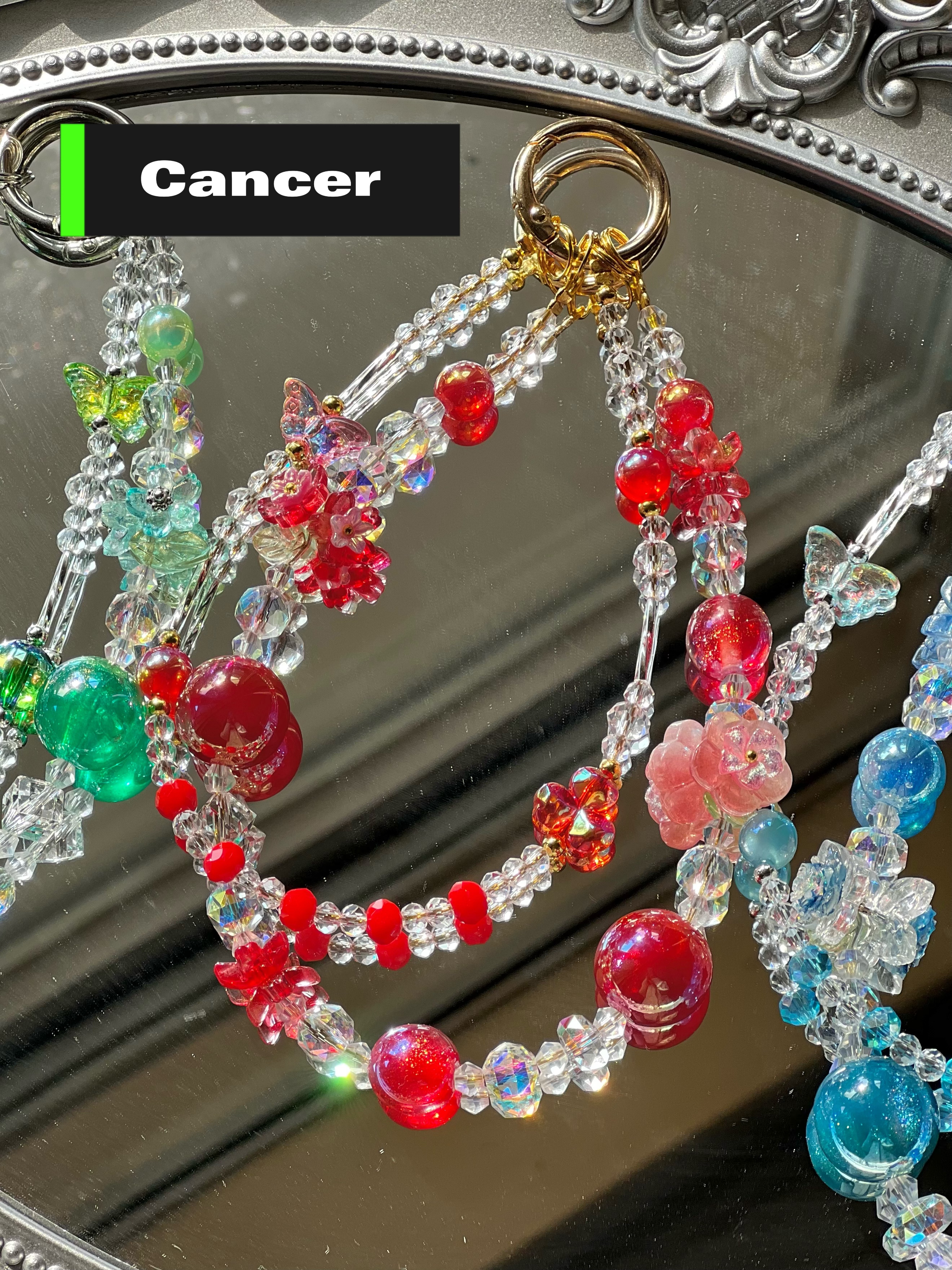 The Starway Zodiac Birthstone Bead Charms phone strap bag charm 