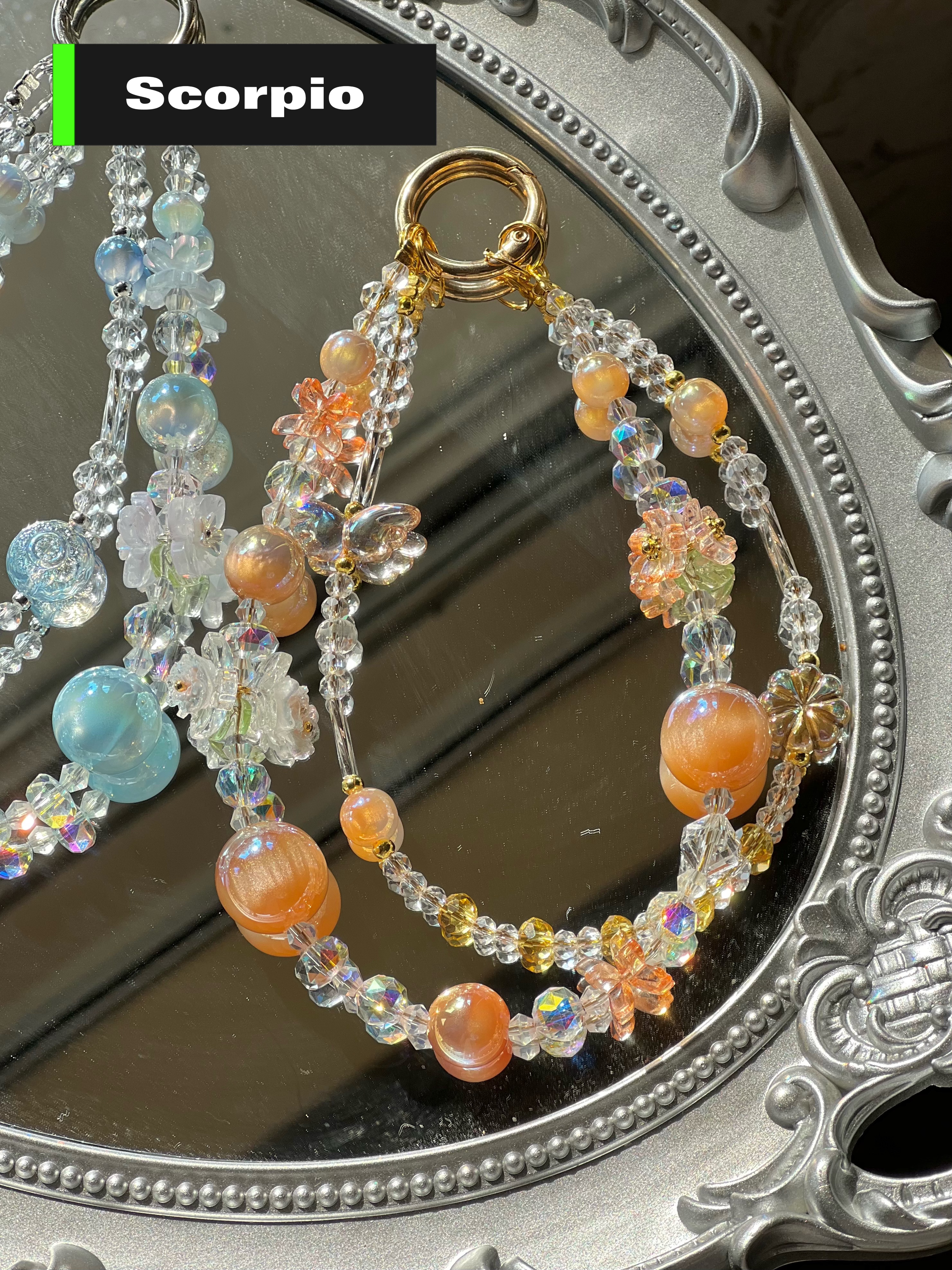 The Starway Zodiac Birthstone Bead Charms phone strap bag charm 