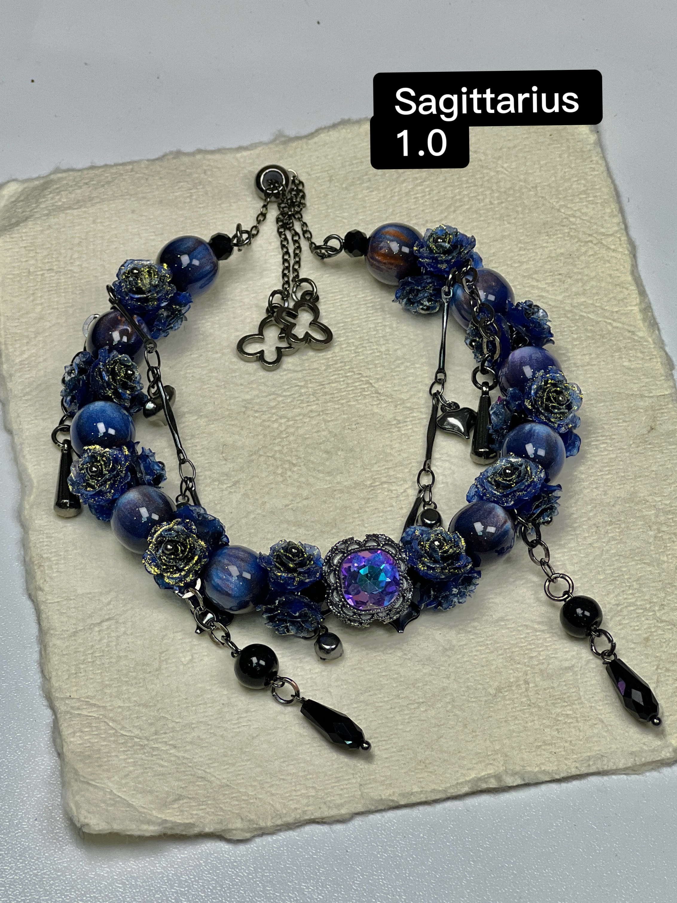 Birthstone Zodiac Adjustable Bracelet