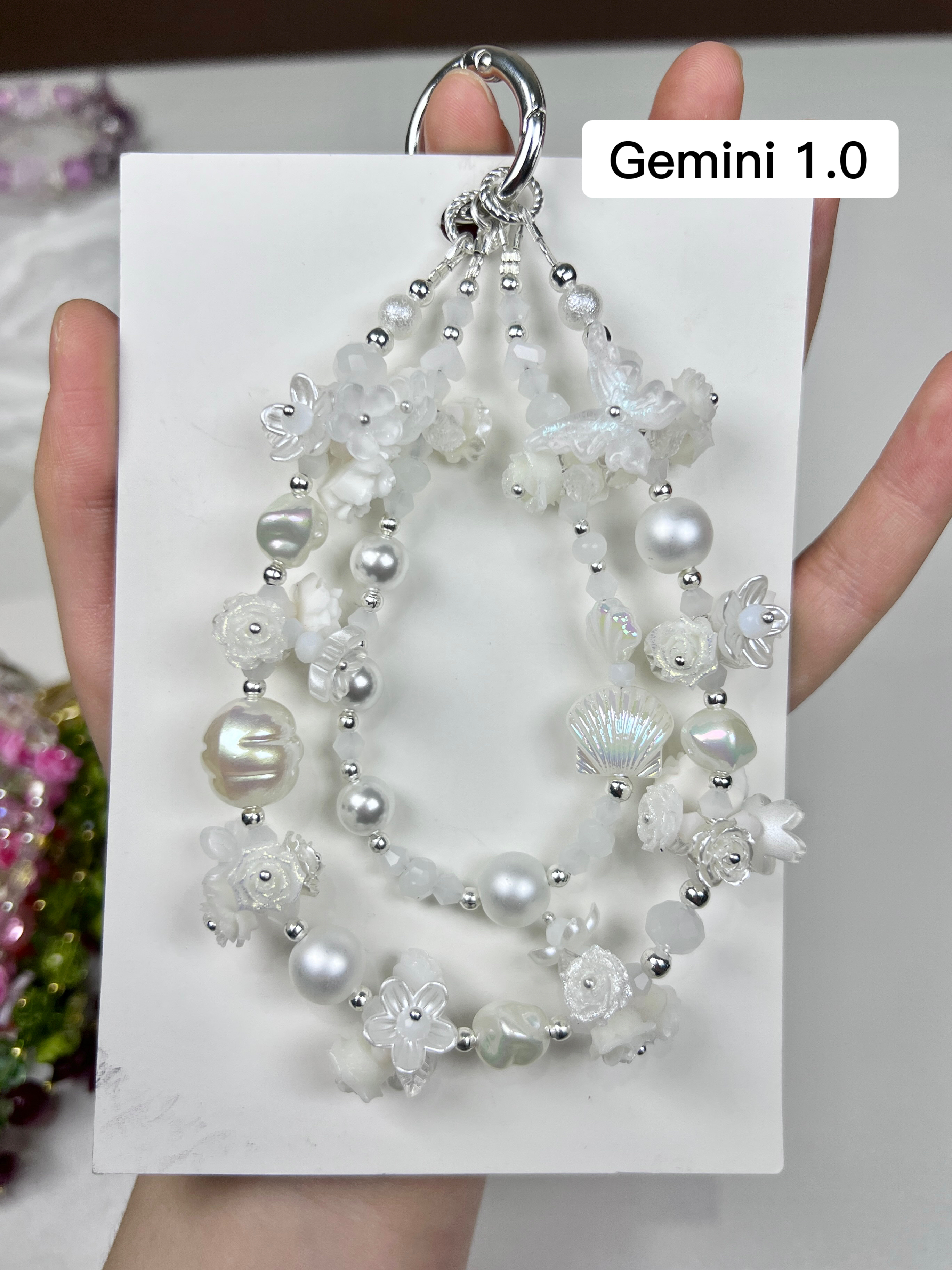 Twin-Loop Zodiac Birthstone Charms phone strap bag charm