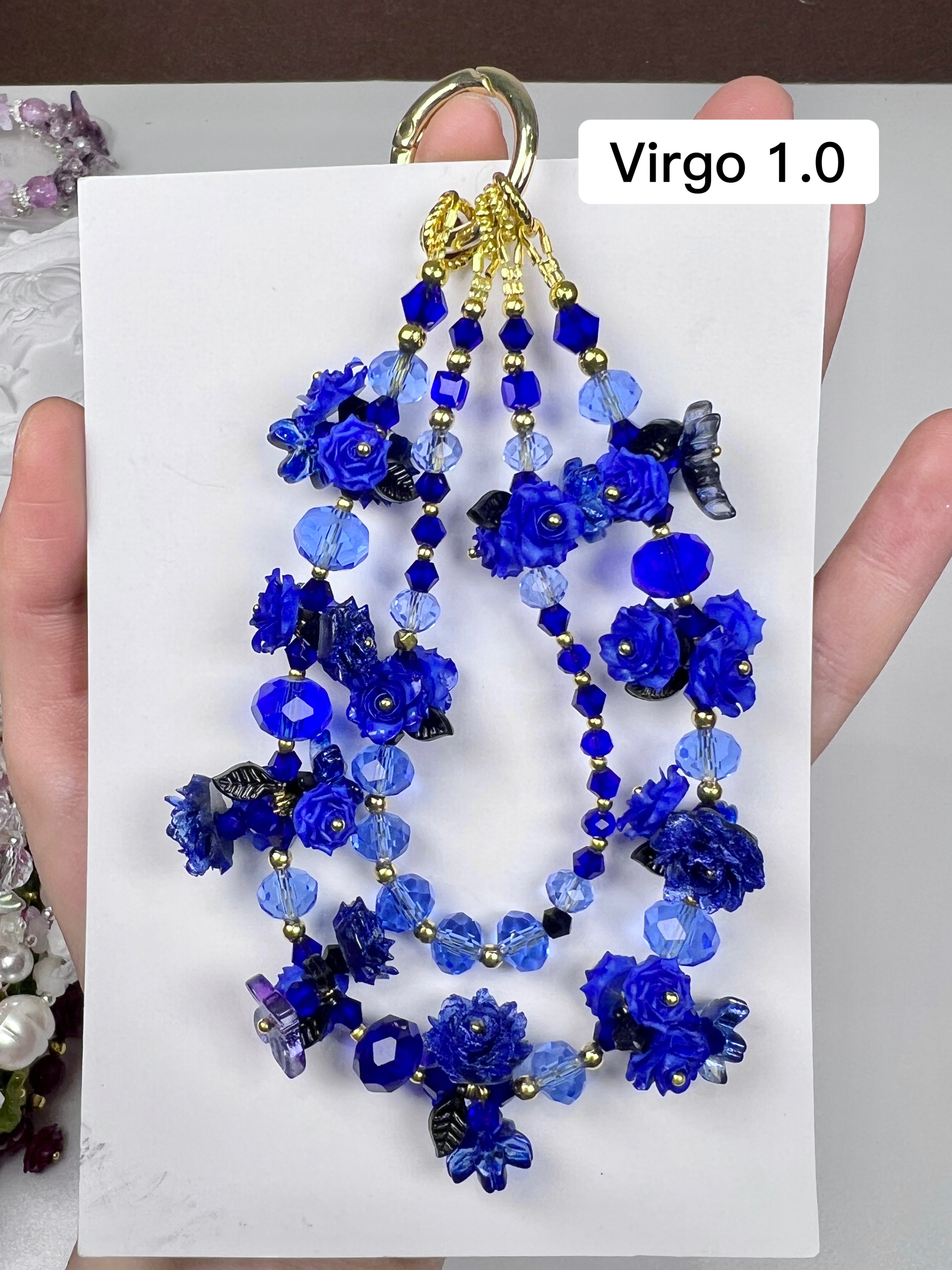 Twin-Loop Zodiac Birthstone Charms phone strap bag charm