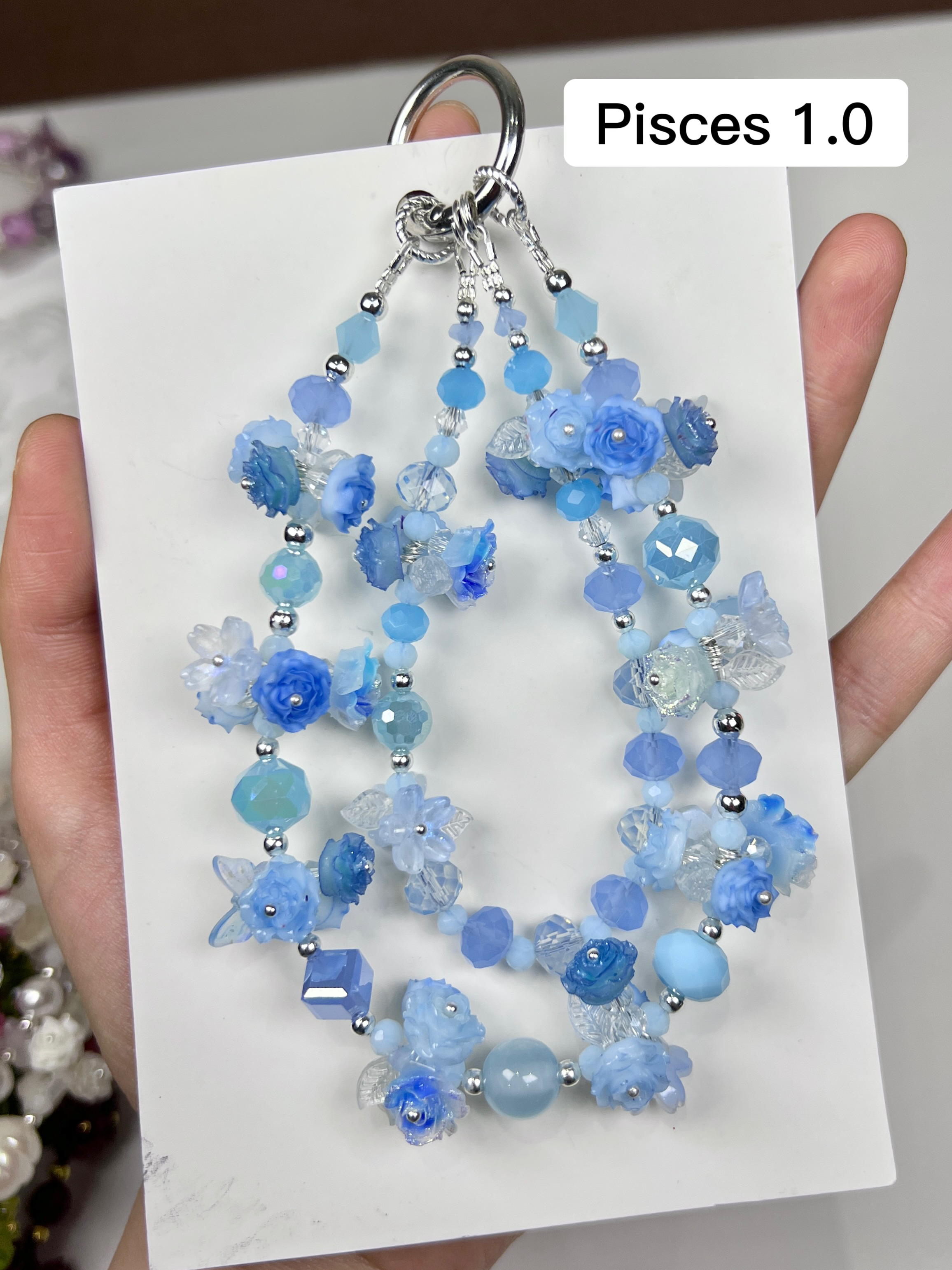 Twin-Loop Zodiac Birthstone Charms phone strap bag charm