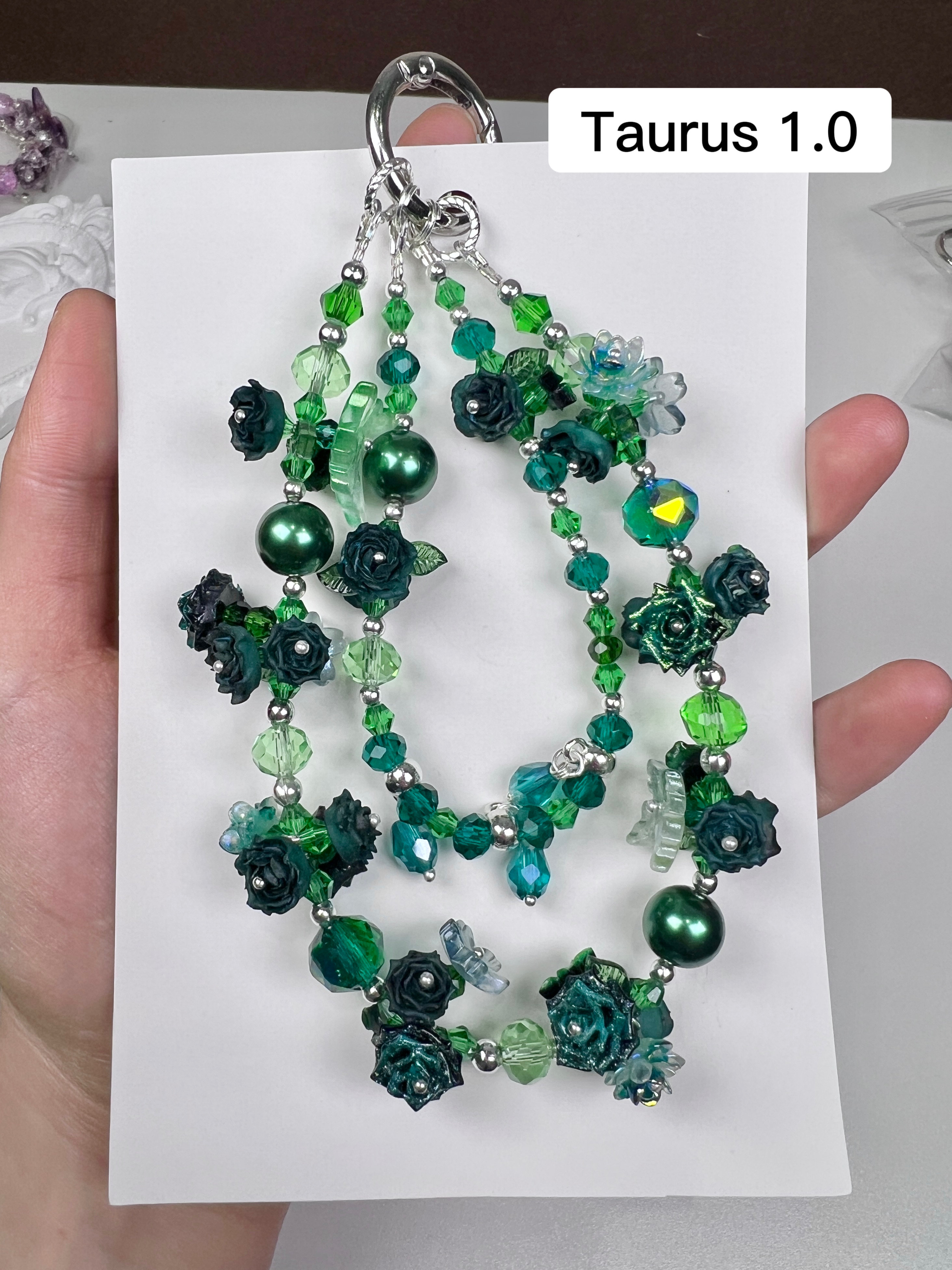 Twin-Loop Zodiac Birthstone Charms phone strap bag charm