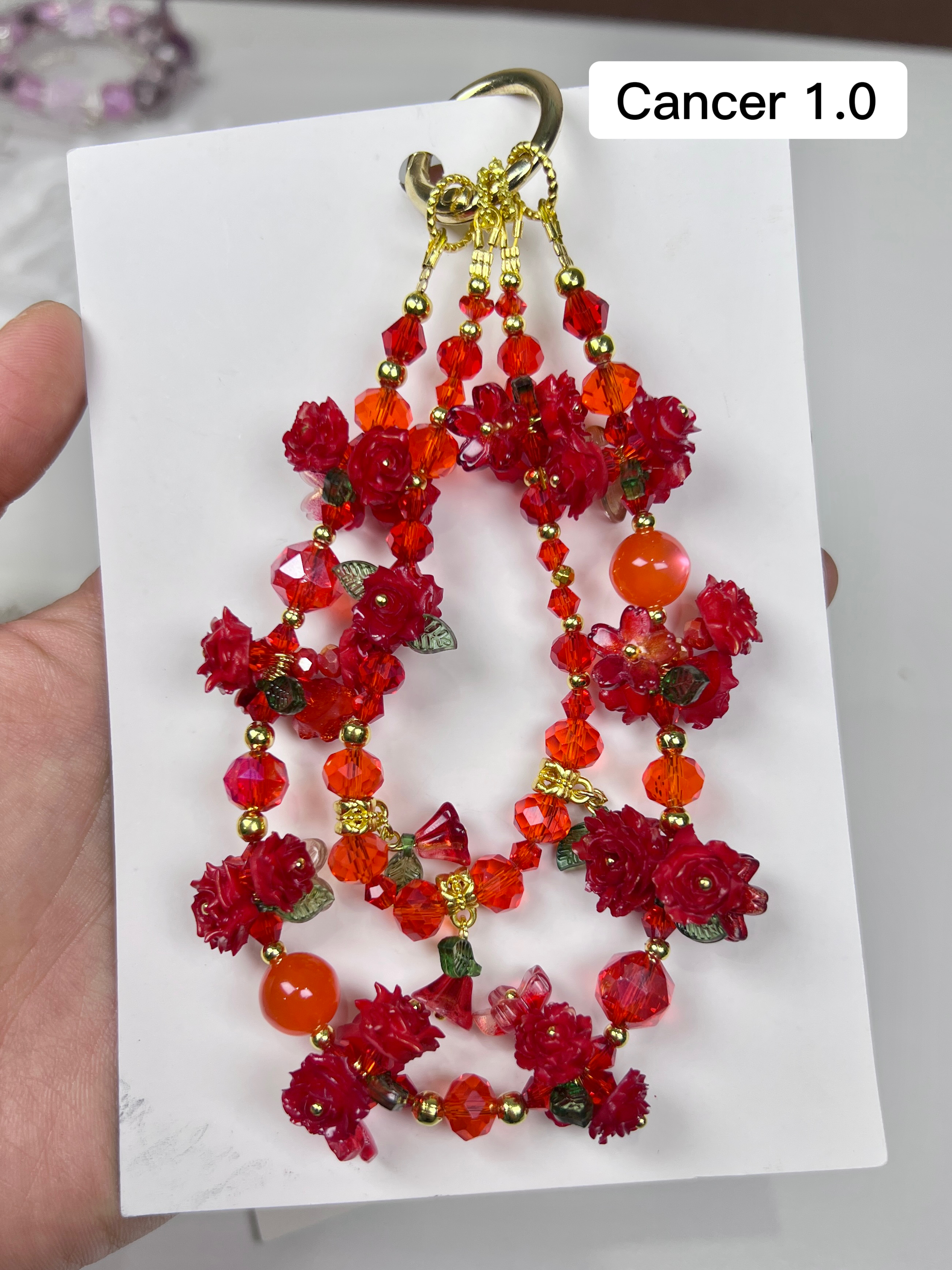 Twin-Loop Zodiac Birthstone Charms phone strap bag charm