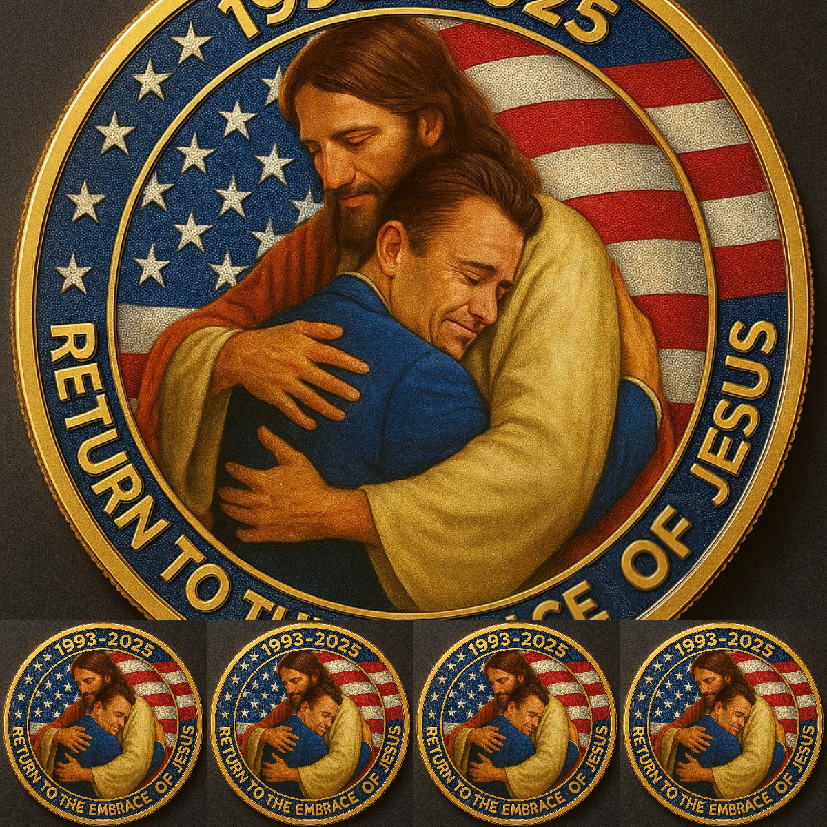 🙏60% OFF For Charlie's Fans - 🎗️🕊️Charlie Embrace Jesus Coin