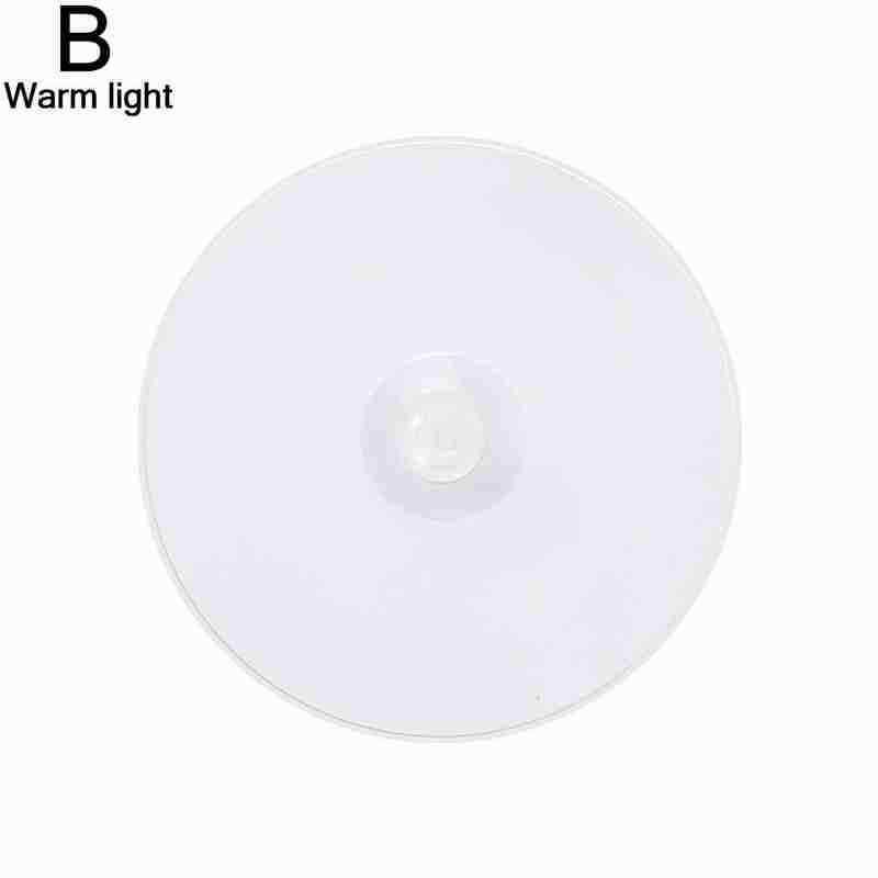 2pcs LED Motion Sensor Lights USB Rechargeable Wireless Cabinet Magnetic Night Lamps warm n white light