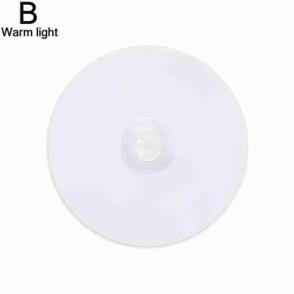 2pcs LED Motion Sensor Lights USB Rechargeable Wireless Cabinet Magnetic Night Lamps warm n white light