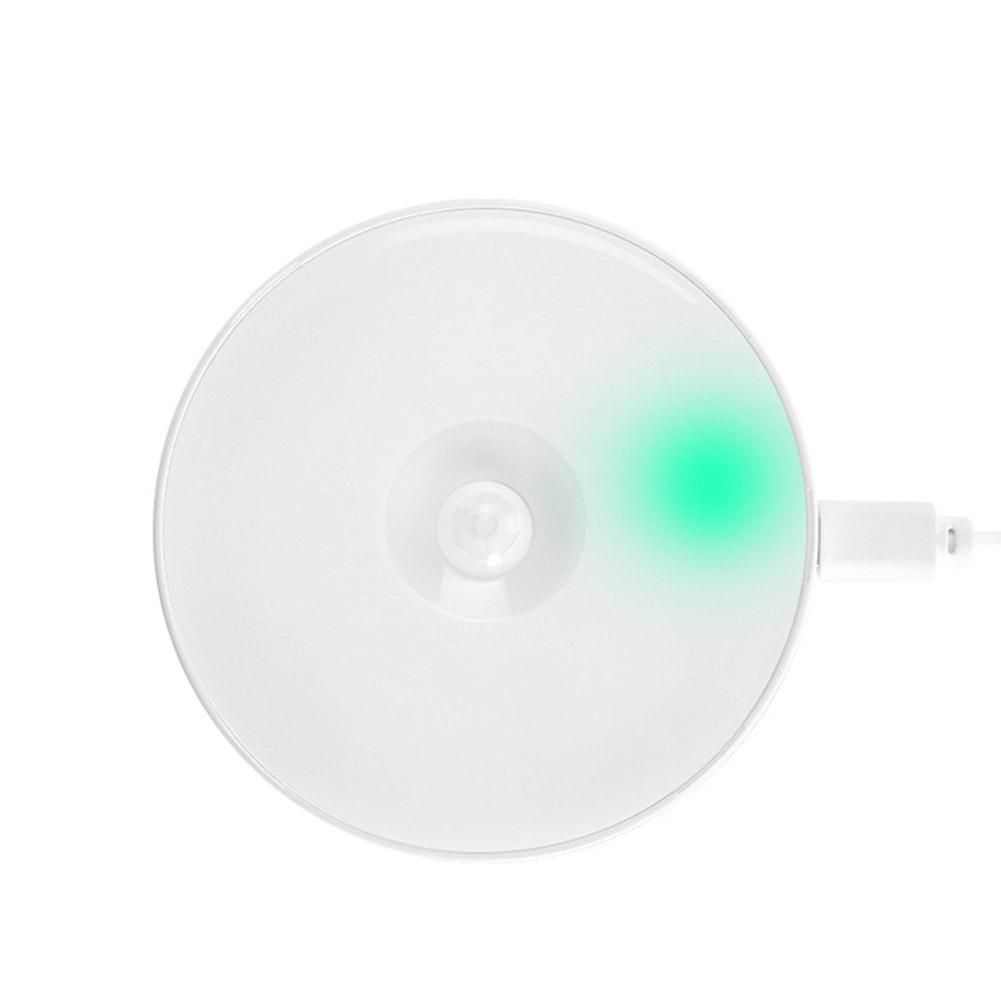 2pcs LED Motion Sensor Lights USB Rechargeable Wireless Cabinet Magnetic Night Lamps warm n white light