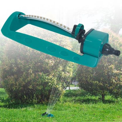 Water Sprinkler Adjustable Alloy 15 Holes Sprayer Oscillating Automatic Lawn Irrigation Garden Watering Tool
