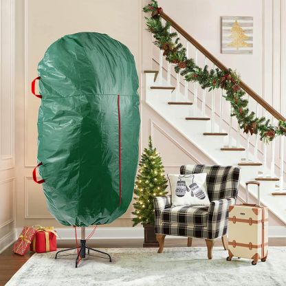 Christmas Tree Storage Bag-Comes With Drawstring Hem, Zipper And Carry Handles-140*190CM)