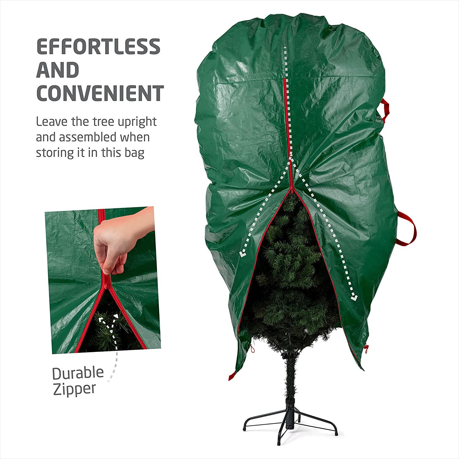 Christmas Tree Storage Bag-Comes With Drawstring Hem, Zipper And Carry Handles-140*190CM)