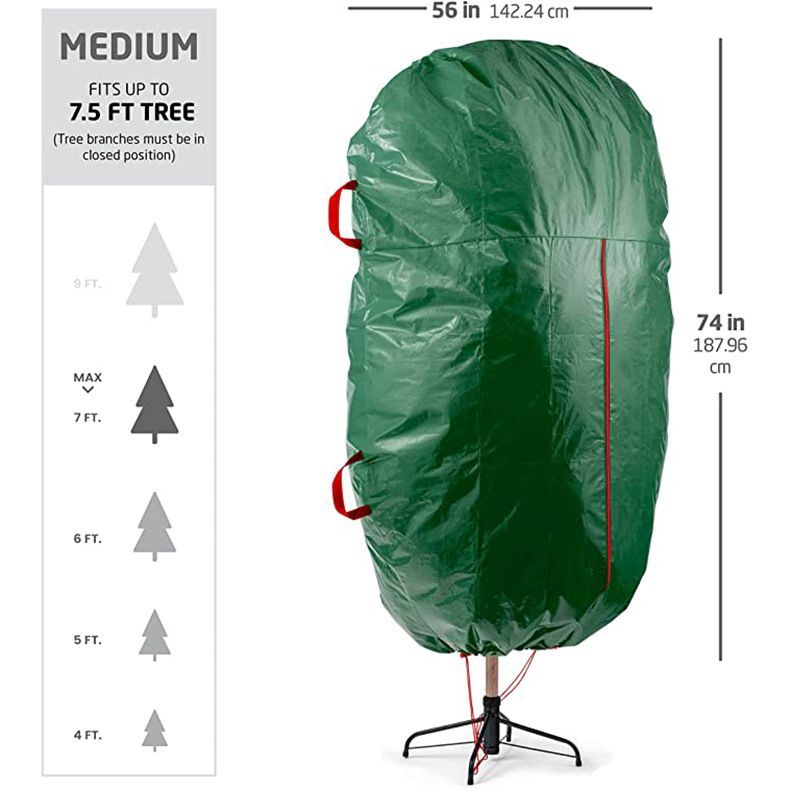 Christmas Tree Storage Bag-Comes With Drawstring Hem, Zipper And Carry Handles-140*190CM)