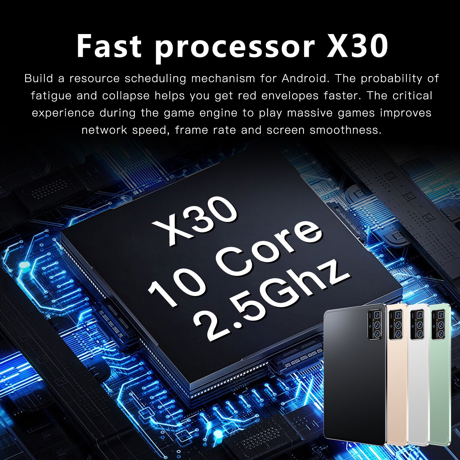 Android 12 Tablet 10.1 Inch 6GB RAM 1TB Expandable Bluetooth Dual Camera GMS Certified WiFi Black Colour