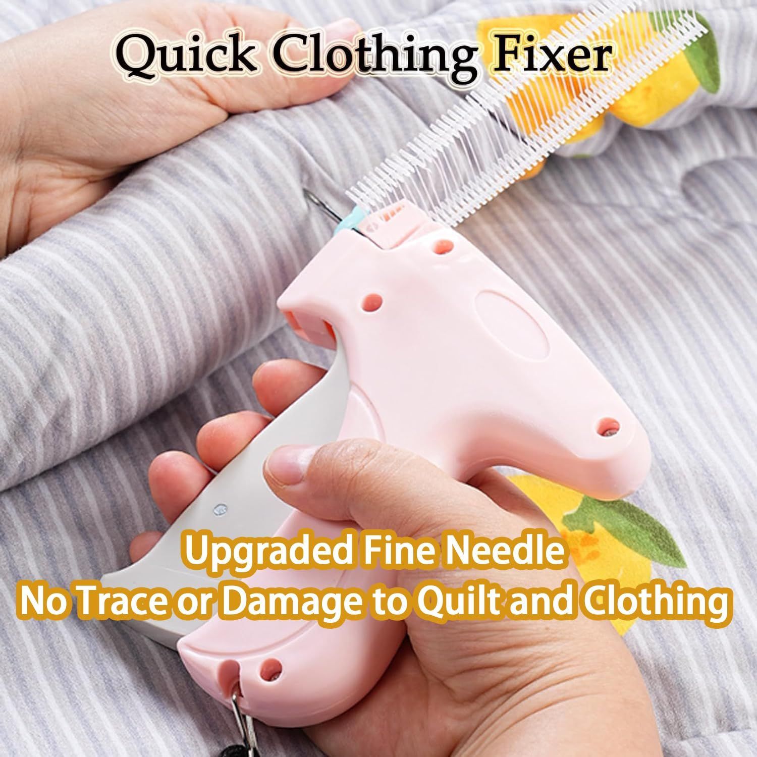 Stitch Gun Clothing Mini Quick Fixer Tagging Tool 100 Bear Buckles 1100 Plastic Needles Micro Stitchy