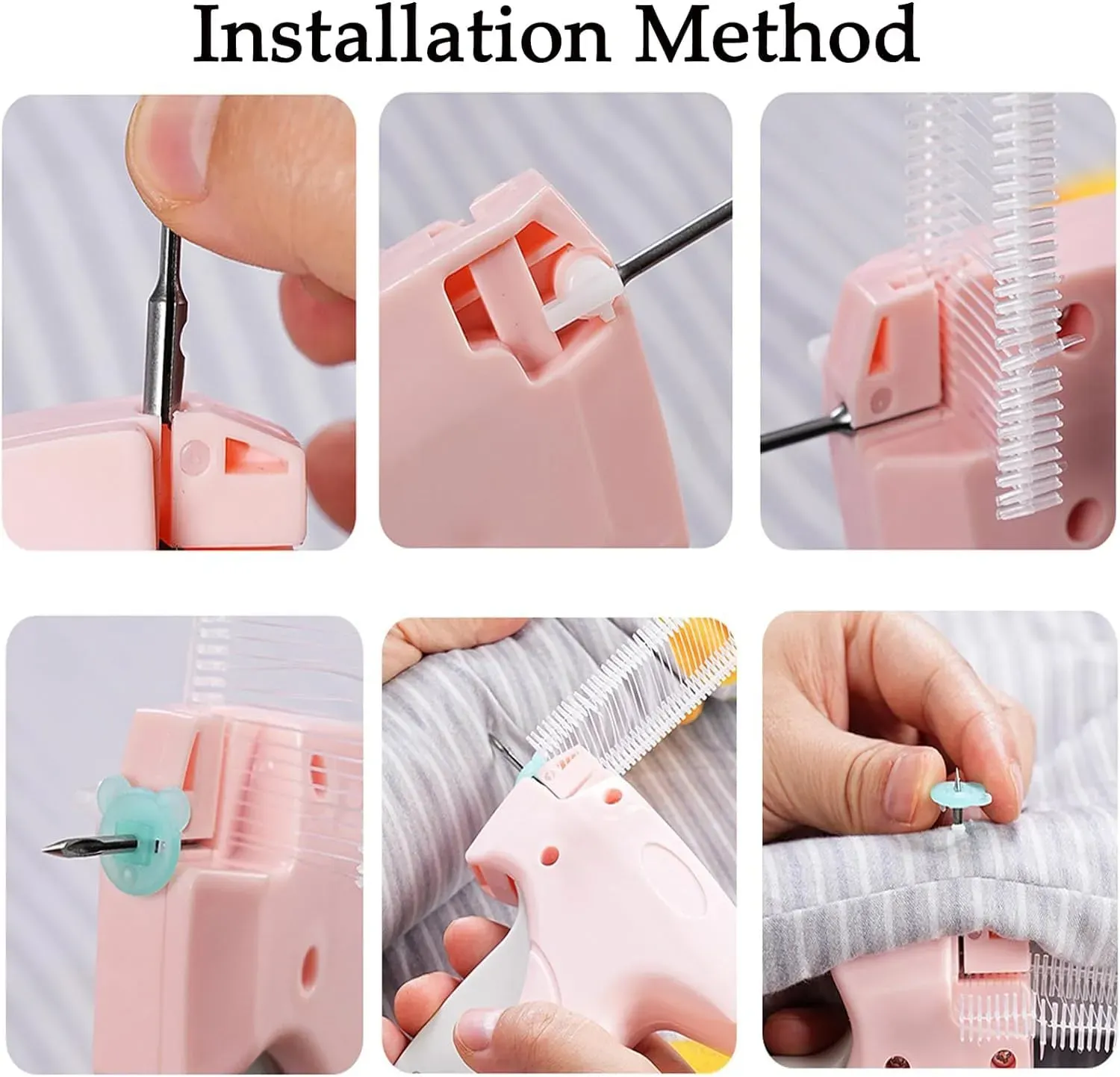 Stitch Gun Clothing Mini Quick Fixer Tagging Tool 100 Bear Buckles 1100 Plastic Needles Micro Stitchy