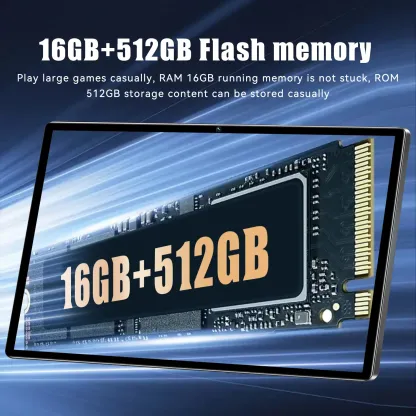5G Android Tablet 10.1 Inch 16GB 512GB Storage WIFI Dual SIM Long Battery Device Grey Sleek Multimedia Christmas Gifts
