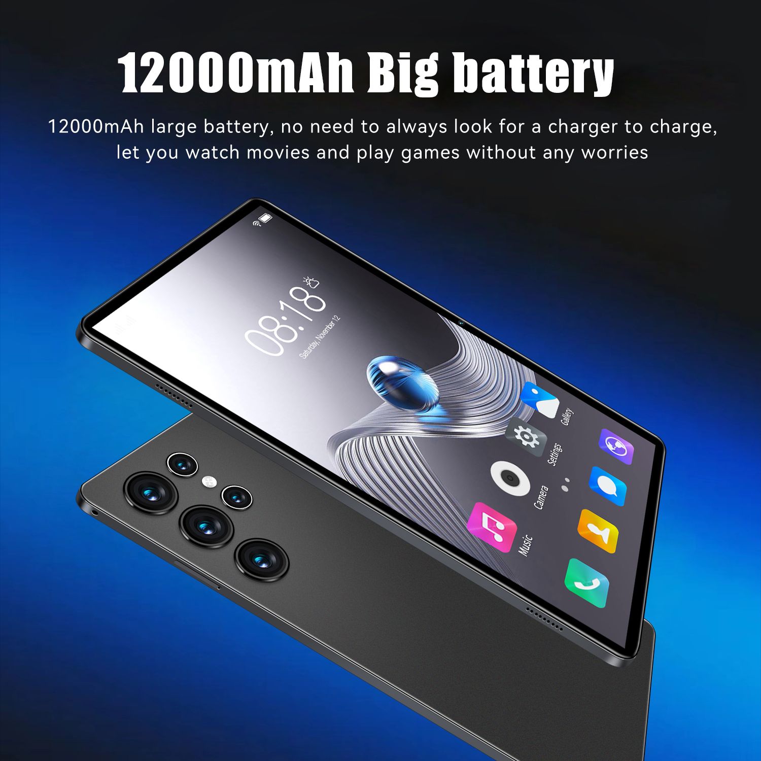 5G Android Tablet 10.1 Inch 16GB 512GB Storage WIFI Dual SIM Long Battery Device Grey Sleek Multimedia Christmas Gifts