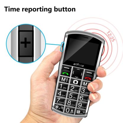 Mobile Phone Senior Big Button 4G VoLTE Unlock Large Fonts High Volume SOS USB C 1400mAh Battery Silver