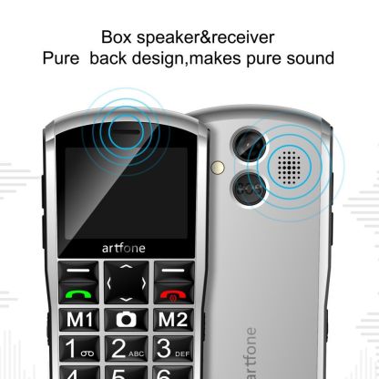 Mobile Phone Senior Big Button 4G VoLTE Unlock Large Fonts High Volume SOS USB C 1400mAh Battery Silver