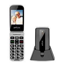 Senior Mobile Phone 4G VoLTE Unlock Big Button Elderly One Click Flipphone Cellphone Large Fonts High Volume Speakers SOS USB C 1200mAh Battery Silver