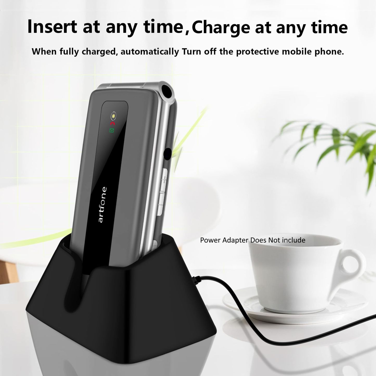 Senior Mobile Phone 4G VoLTE Unlock Big Button Elderly One Click Flipphone Cellphone Large Fonts High Volume Speakers SOS USB C 1200mAh Battery Silver
