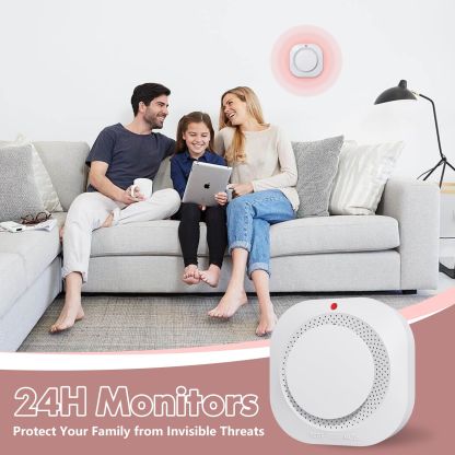 Smoke Detector,Battery Operated Smoke Alarm with Photoelectric Technology,Fire Alarms Smoke Detectors with LED Indicator and Test Button (4 Pack)