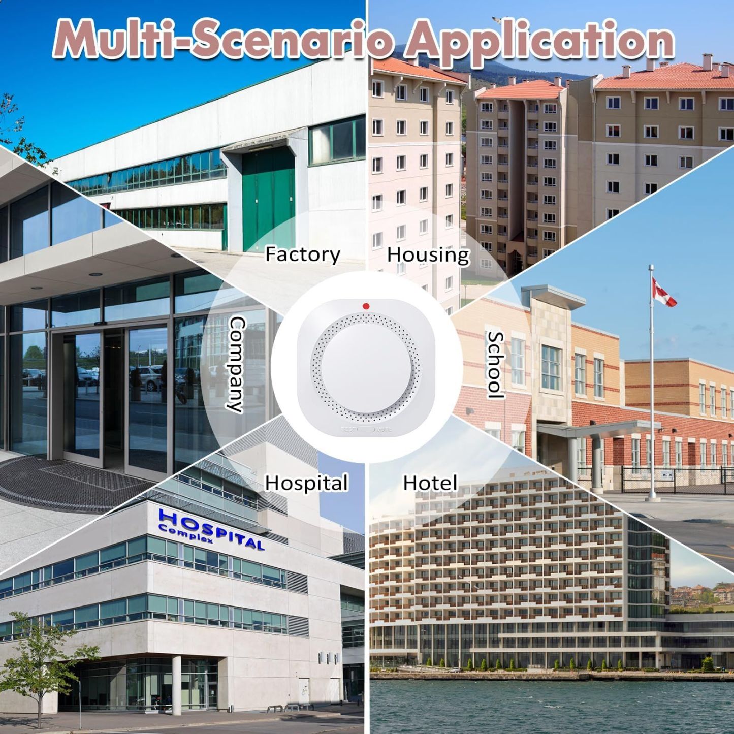 Smoke Detector,Battery Operated Smoke Alarm with Photoelectric Technology,Fire Alarms Smoke Detectors with LED Indicator and Test Button (4 Pack)