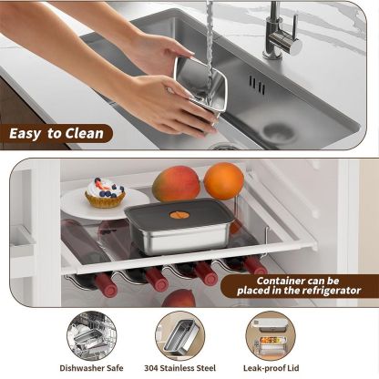 Cordless Electric Lunch Box for Adults, 14000mAh Rechargeable Auto Heated Lunch Box, 1L Protable Self-Heating Food Warmer for Car, Office, Travel