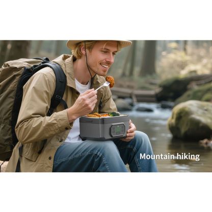 1.2L Cordless Electric Lunch Box, Self Heating Lunch Box Battery Powered with Automatic Heating, BPA Free, Meal Prep Friendly