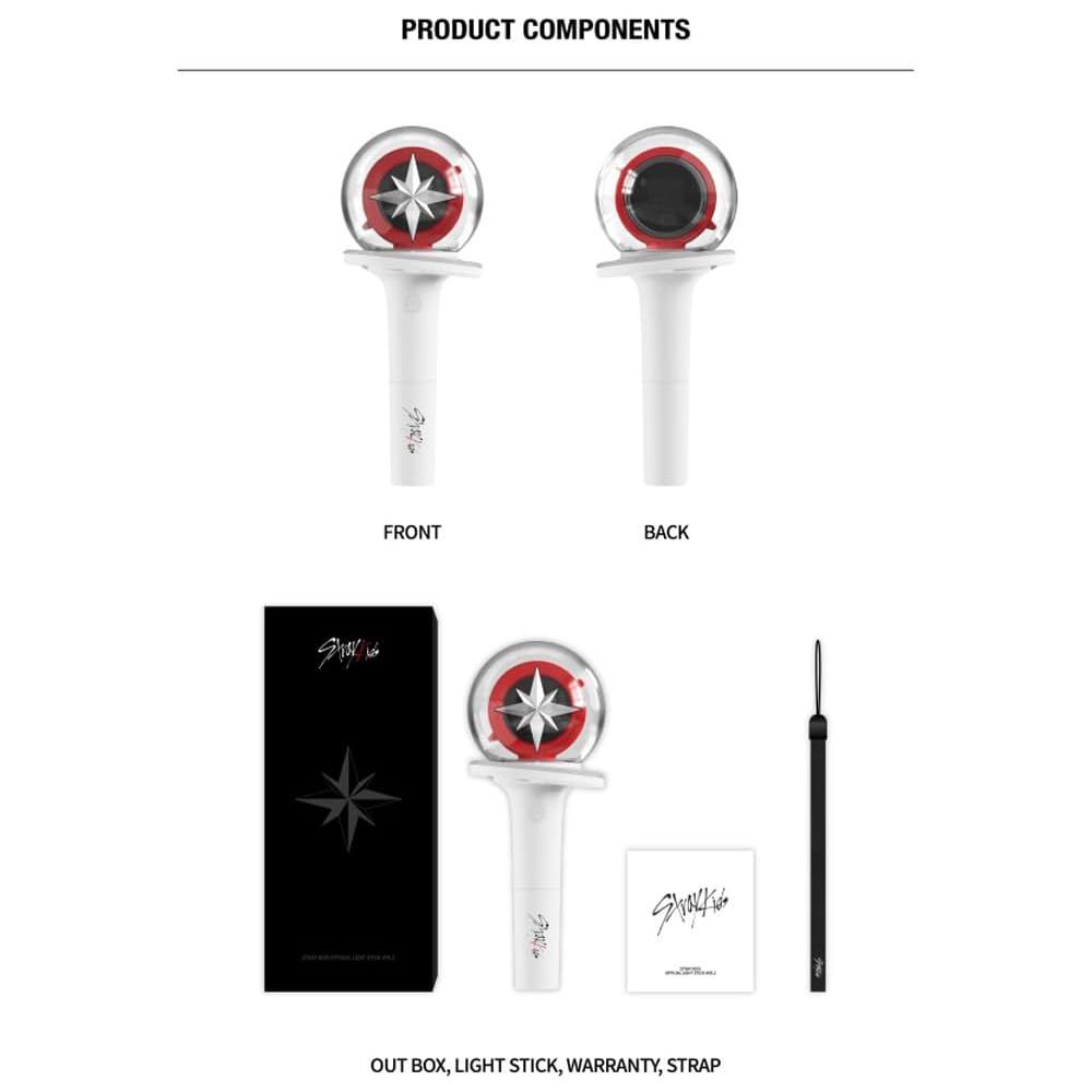 Stray Kids Official Light Stick Ver 2 Kpop Concert Lightstick, LED Fan Merchandise for Concert Events Collectors