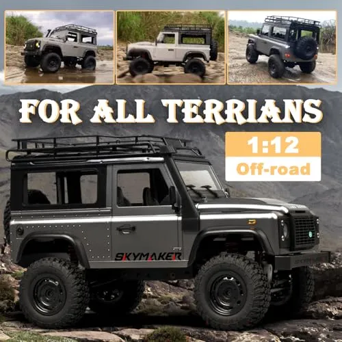Skymaker MN99S RC Rock Crawler 4x4 Land Rover RC Crawler 1/12 Scale Remote Control Truck All Terrains Proportional Throttle Steering 280 Motor Upgraded