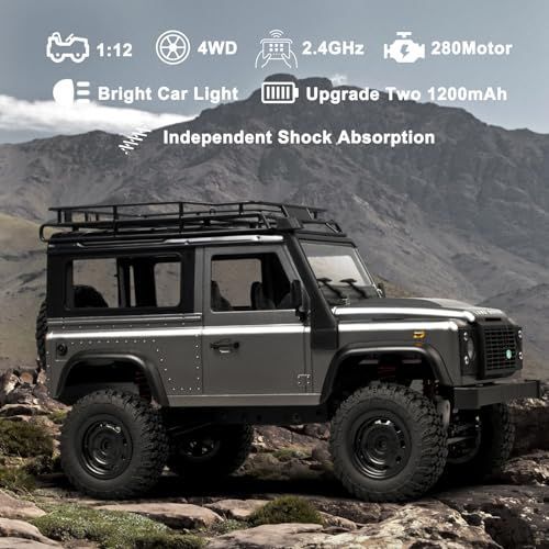 Skymaker MN99S RC Rock Crawler 4x4 Land Rover RC Crawler 1/12 Scale Remote Control Truck All Terrains Proportional Throttle Steering 280 Motor Upgraded