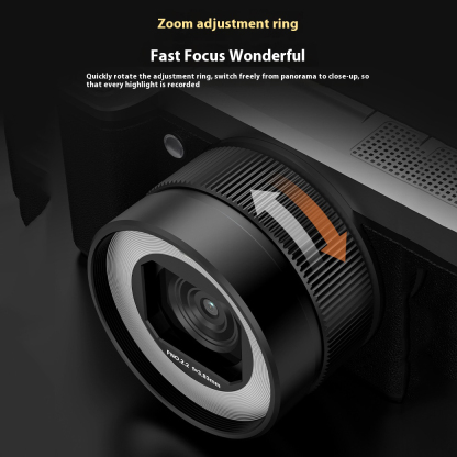 Black 5K HD WiFi 32G Card Micro Digital Camera Student Party Campus Dual Camera Flip Cover